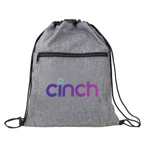 Heather Gray Drawstring Backpack